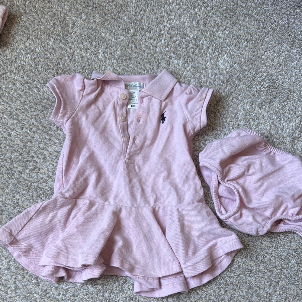 Pink Polo Dress with Bloomers